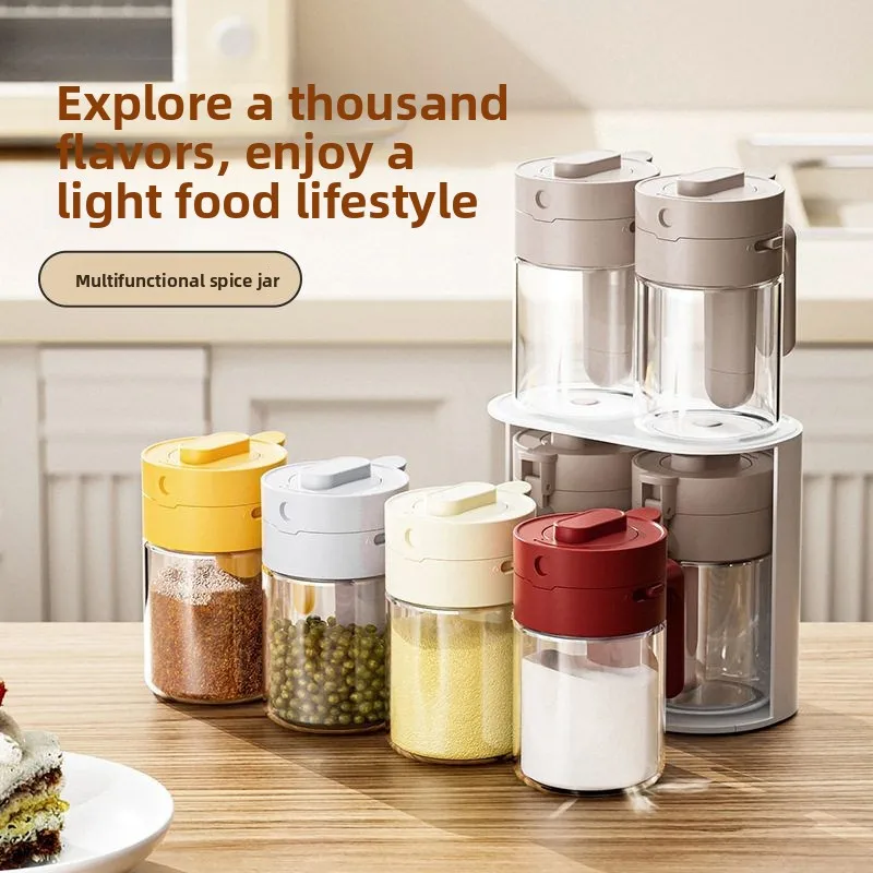 

Многофункциональный кухонный ящик для хранения специй, набор количественных бутылок с солью, горшок для трав и специй, органайзер для домашнего использования