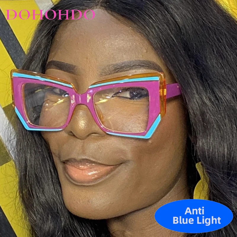 

TR90 Luxury Designer Irregular Cat Eye Anti-Blue Light Glasses Women Men Vintage Computer Protection Optical Eyeglasses Lentes