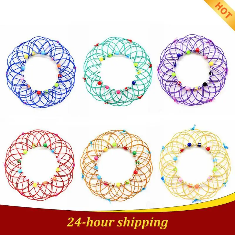 

Kids Mandala Antistress Toy Variety Flower Basket Thirty-Six Variable Mild Steel Shape Hoop Children's Puzzle Decompression Toy