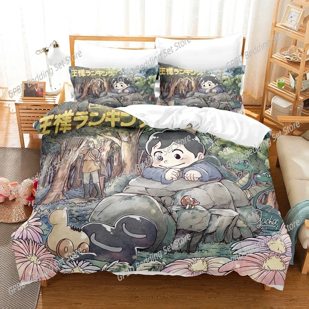 3D Printe Ranking of kings Anime Bedding Set Double Twin King Duvet Cover Comforter Pillowcase Boys Girls Adults Bedroom