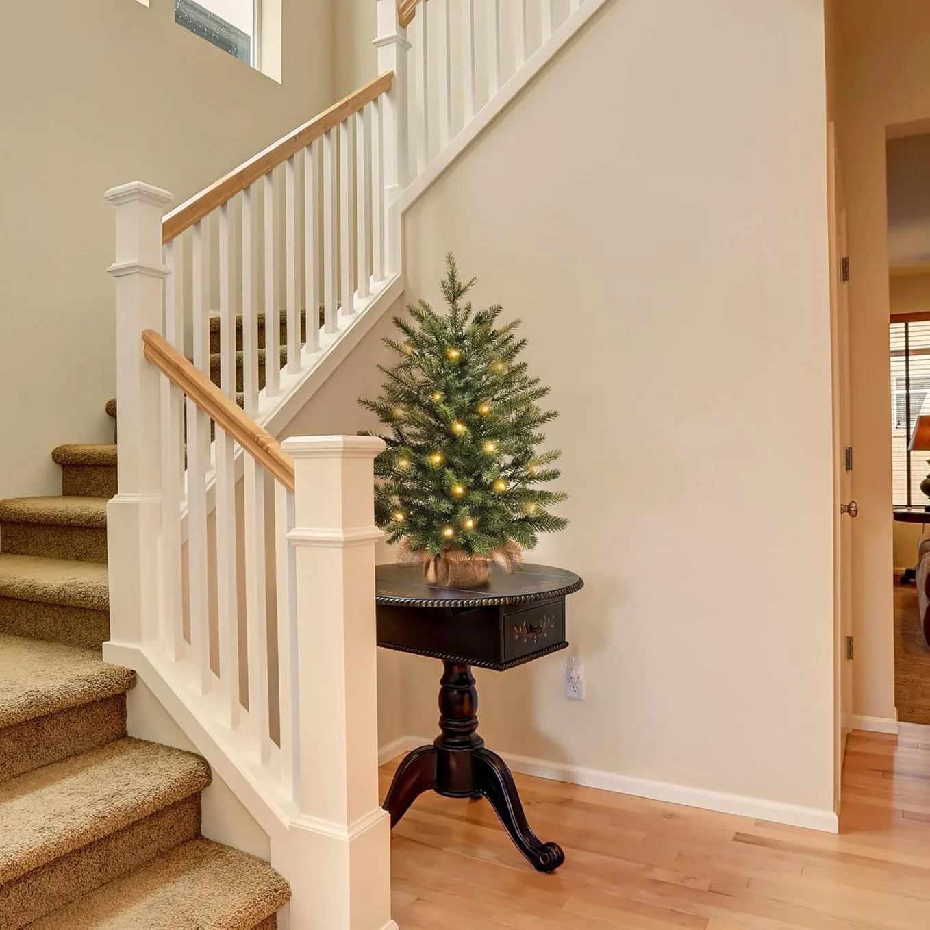 

Для украшения рождественской елки 2025, украшение для дома, новогодний декор, рождественская сосна, встроенный светодиодный искусственный стол, маленькая рождественская елка