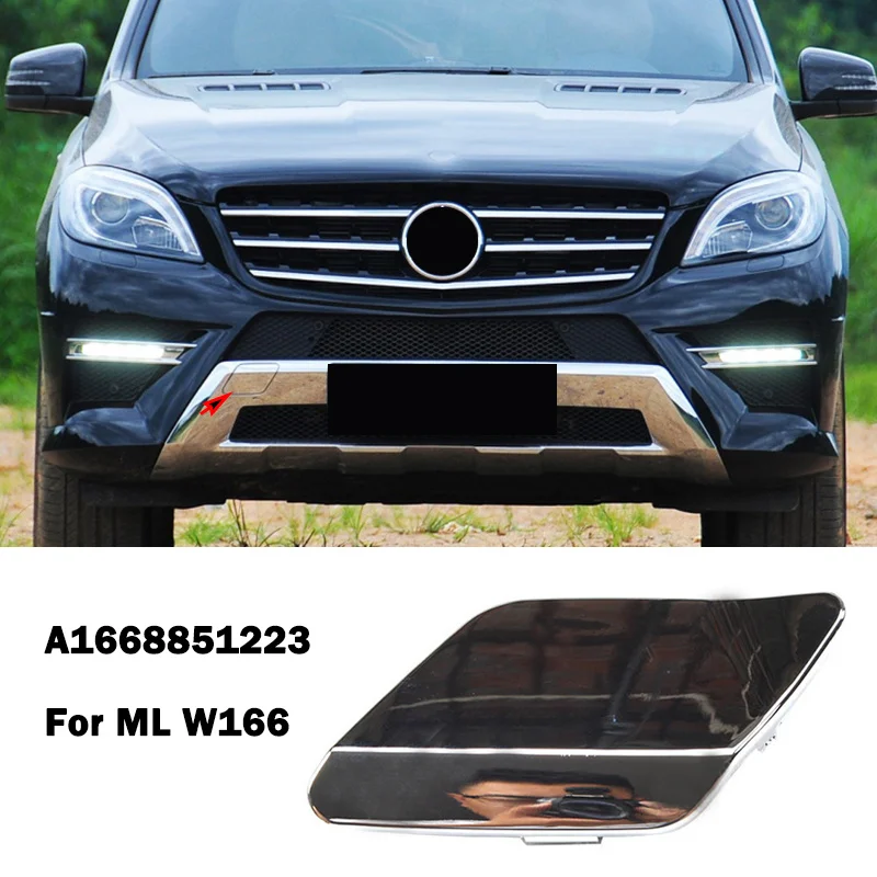 For Mercedes Benz ML W166 GL X166 Front Rear Bumper Towing Eye Tow Hook Chrome Cover Cap A1668851223 A1668850823 A1668851201