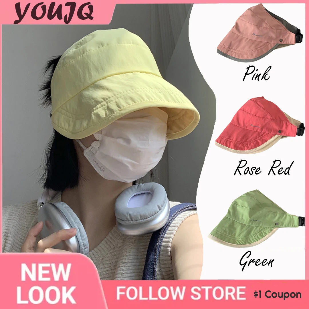 Japan Quick Dry Anti-UV  Wide-brimmed Empty Top Soft Thin Summer Bucket Hats for Women Travel Fisherman Sun Basin Hat Sombreros