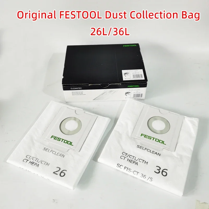 Festool-bolsa Autêntico de Coleta de Poeira para Aspirador Bolsa Coletor de Poeira Balde 26 Litros 36l Original