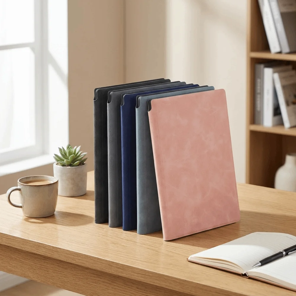 Draft Notebook PU Leather Cover Whiteboard Set PVC Marker Pen Reusable Notebook A5 Size Easy to Clean Memo Notepad School Use