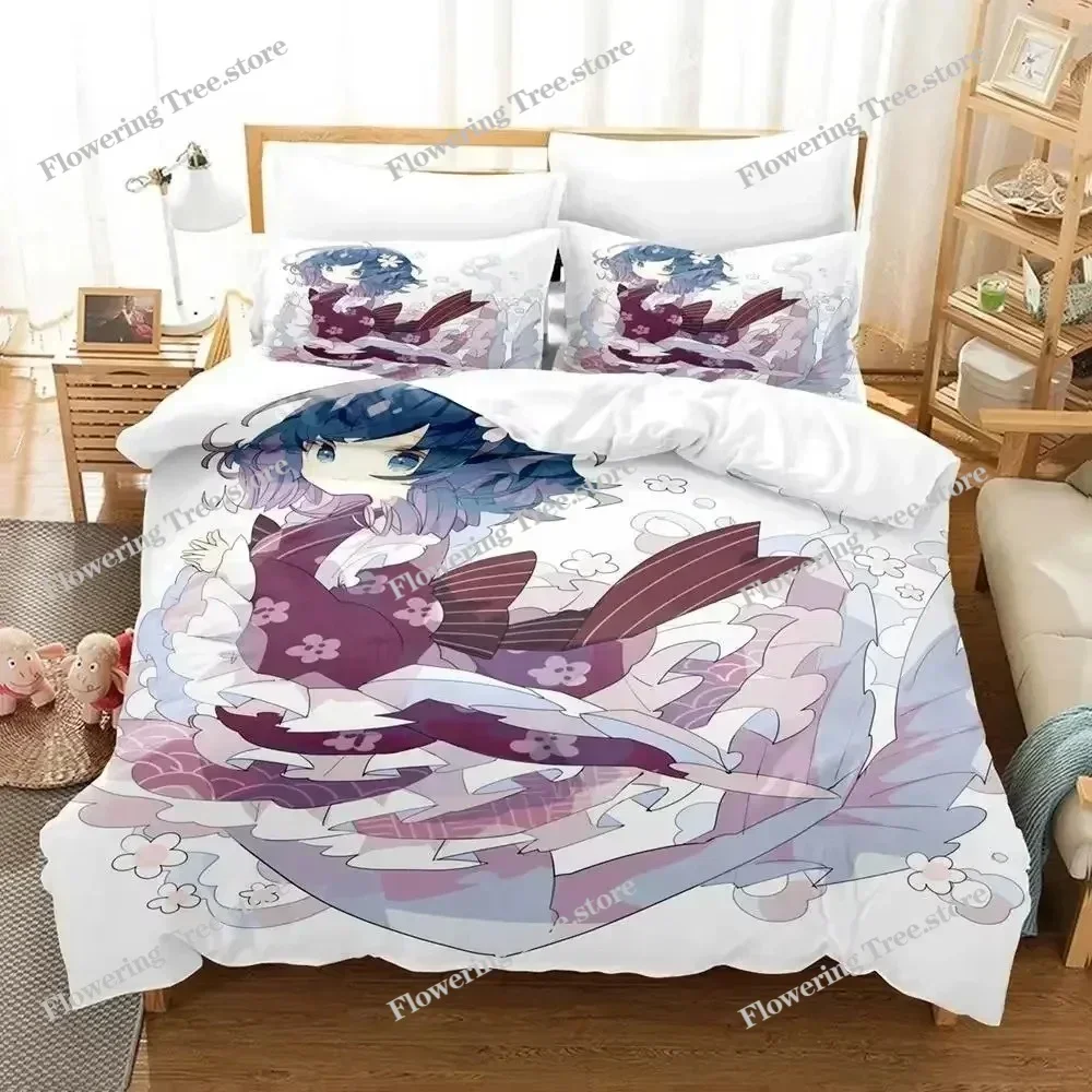 3D Print Anime Wakasagihime (Touhou) Bedding Set Single Twin Full Queen King Size Bed Set Aldult Kid Bedroom Duvet cover Sets519