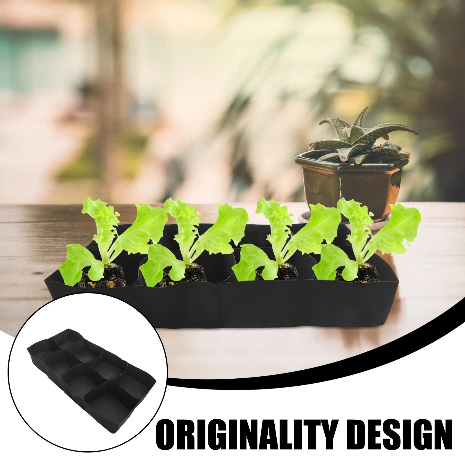 

Rectangular Planting Bag Garden Bed Made of Felt Material Spacious Design for Healthy Root Development Outdoor Indoor Plant