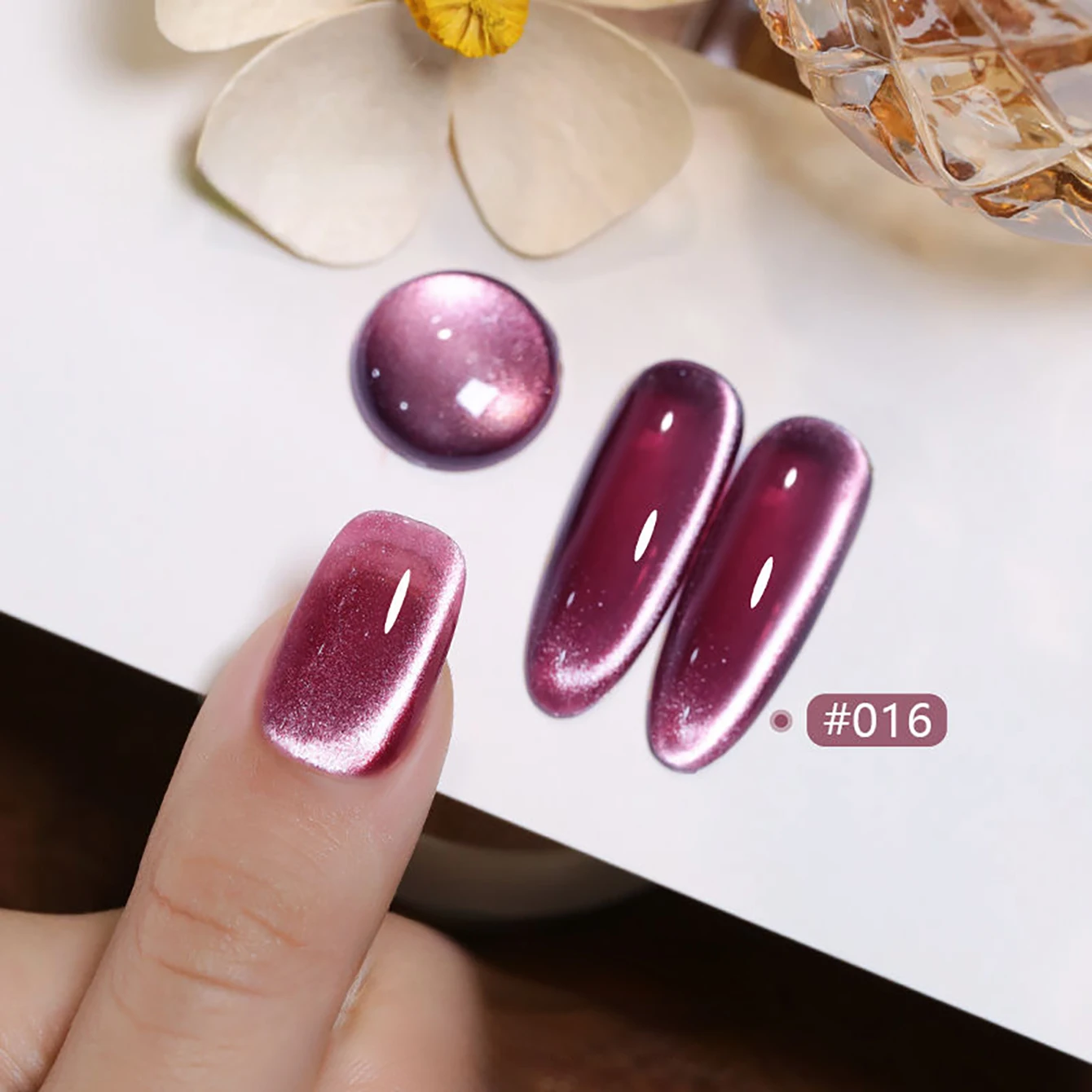 1 個 PSK レトロピンクキャットアイジェルネイルポリッシュアイス透明美白月光磁器白キャットアイ光線療法ネイルアート