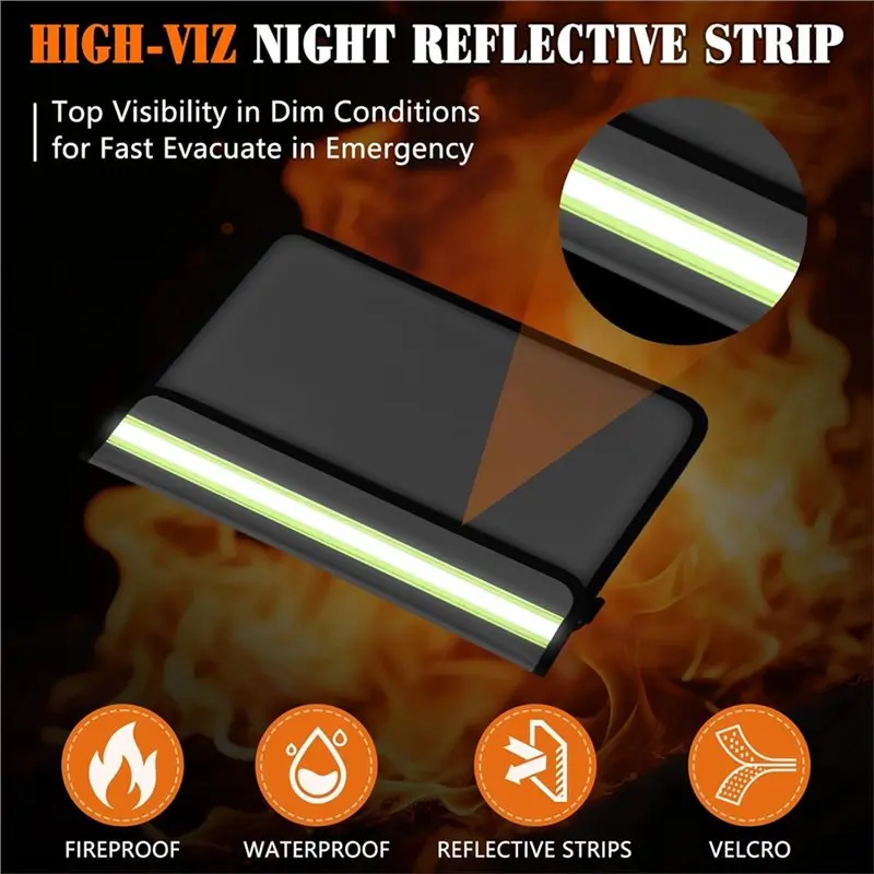 EF-5200 ℉ مجموعة حقائب مستندات مقاومة للحريق - أكياس أمان مقاومة للماء وعاكسة للأشياء الثمينة وجوازات السفر والأوراق #3