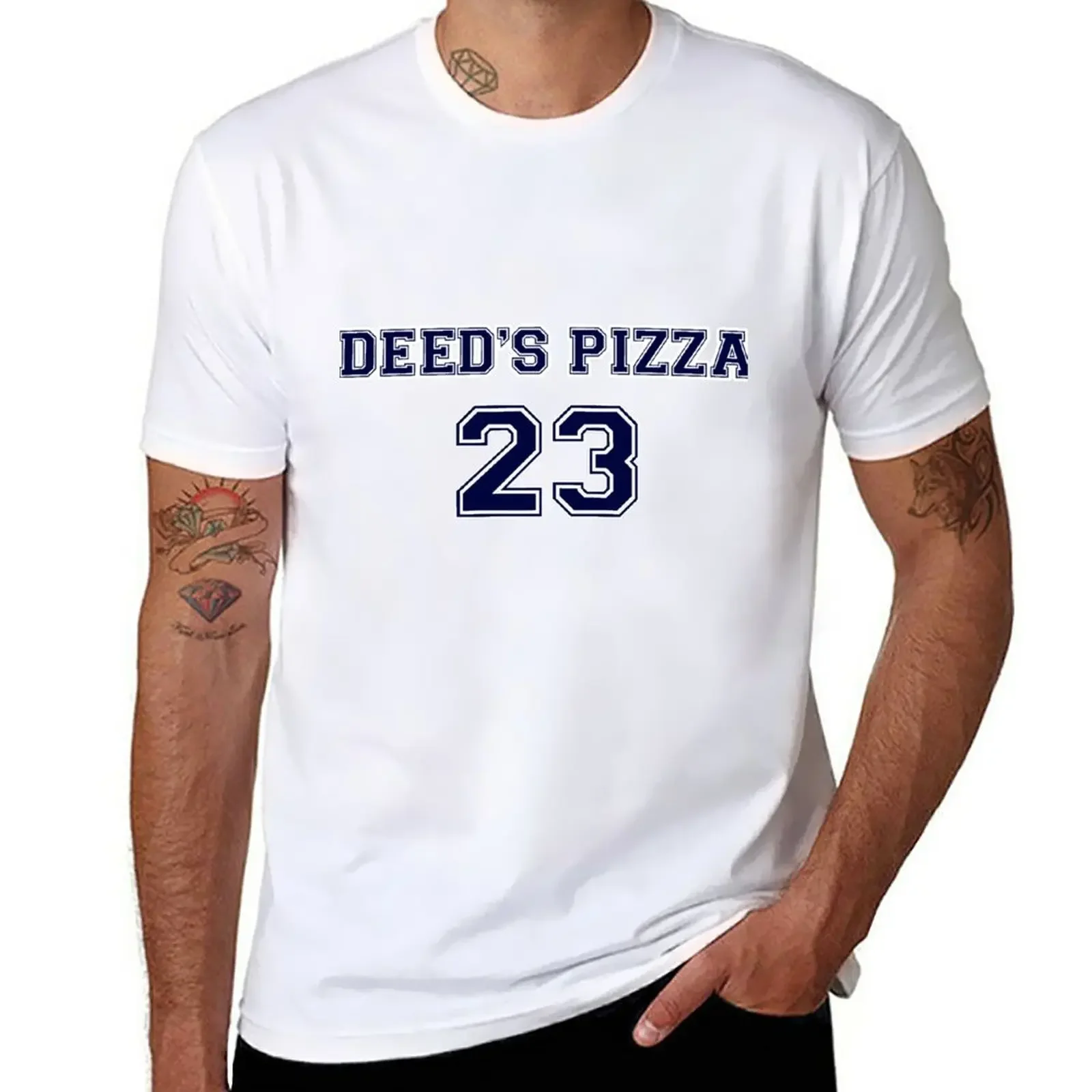 New Deeds Pizza 23 T-Shirt vintage clothes t-shirts man summer tops anime clothes mens t shirts pack