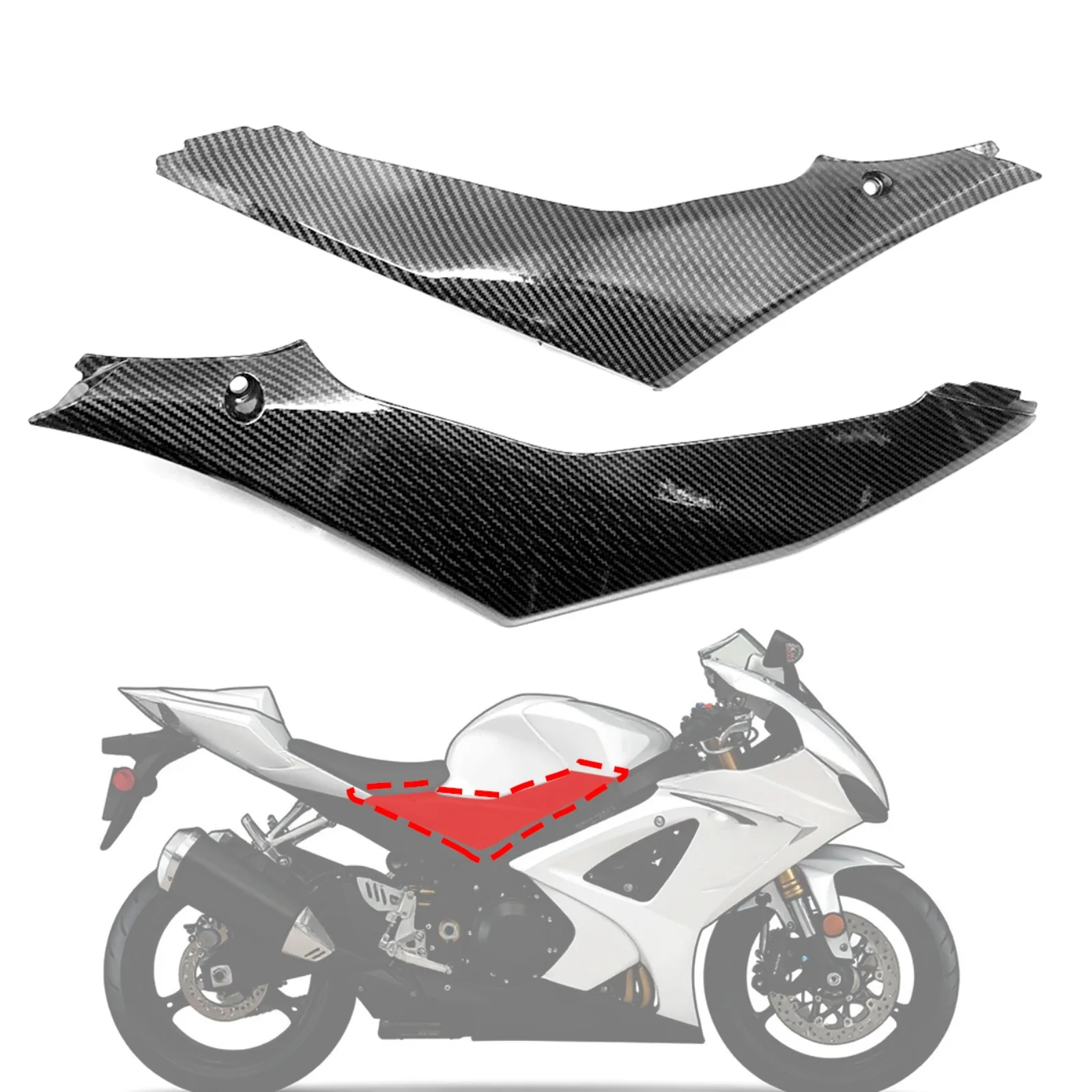 

Carbon Fiber Pattern Seat Side Cowling Cover Fender Panel Fairing for suzuki gsxr1000 gsx-r1000 gsxr 1000 k7 2007 - 2008