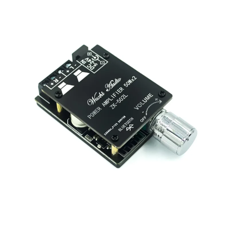 ZK-502L MINI Bluetooth 5.0 DC 5-24V Wireless Audio Digital Power amplifier Stereo board 50Wx2 Bluetooth Amp Amplificador