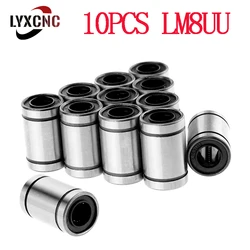 12/10szt LM8 LM8UU LM10UU LM6UU LM12UU Tuleje liniowe 8mm 6 12 10mm CNC Beare liniowe do szyny prętowej Wał liniowy Część osi optycznej