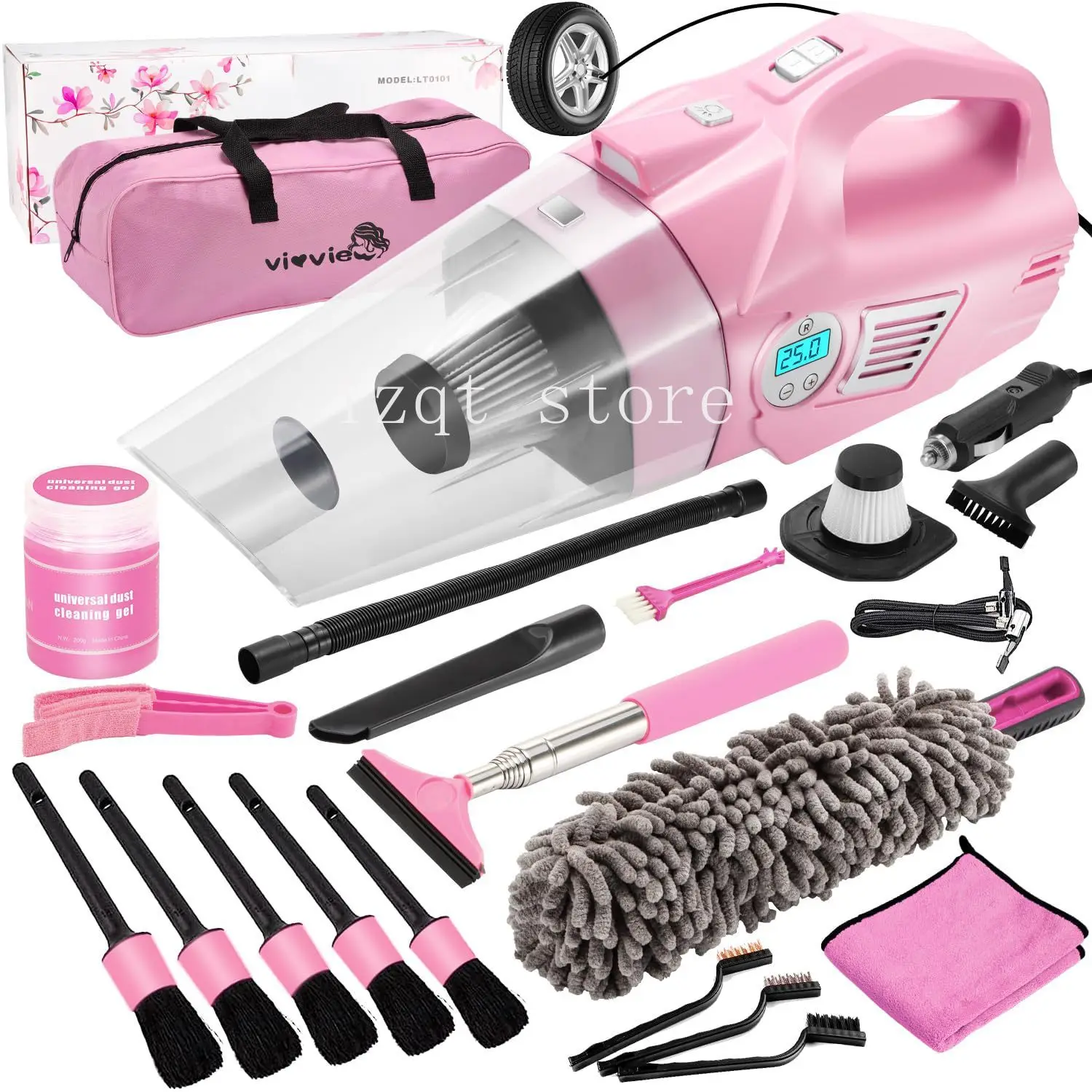 

Four-in-one car vacuum cleaner, air pump, multi-function wireless vacuum cleaner, pump, car and home dual-purpose