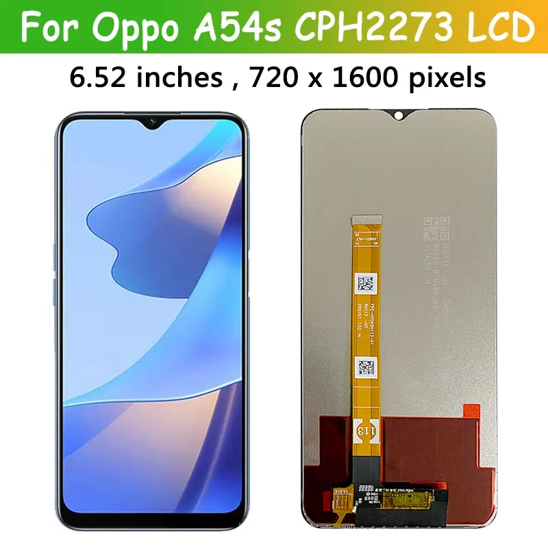 ЖК-дисплей 6,52 дюйма для Oppo A54s CPH2273, дисплей с рамкой и дигитайзером в сборе для Oppo A54S, запасные части для ремонта ЖК-дисплея