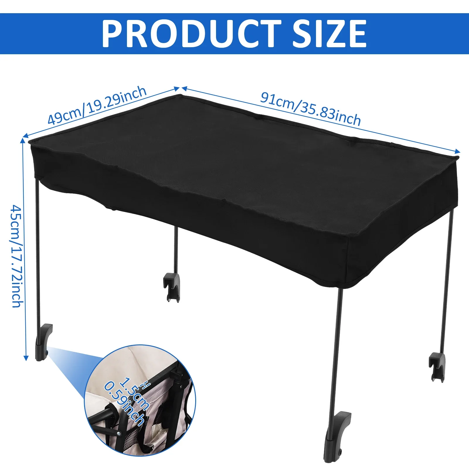 Campervan Awning Tent Handcart Sun Shade Cover Waterproof Oxford Fabric Stroller Trolleys Collapsible Canopy For Outdoor Picnic