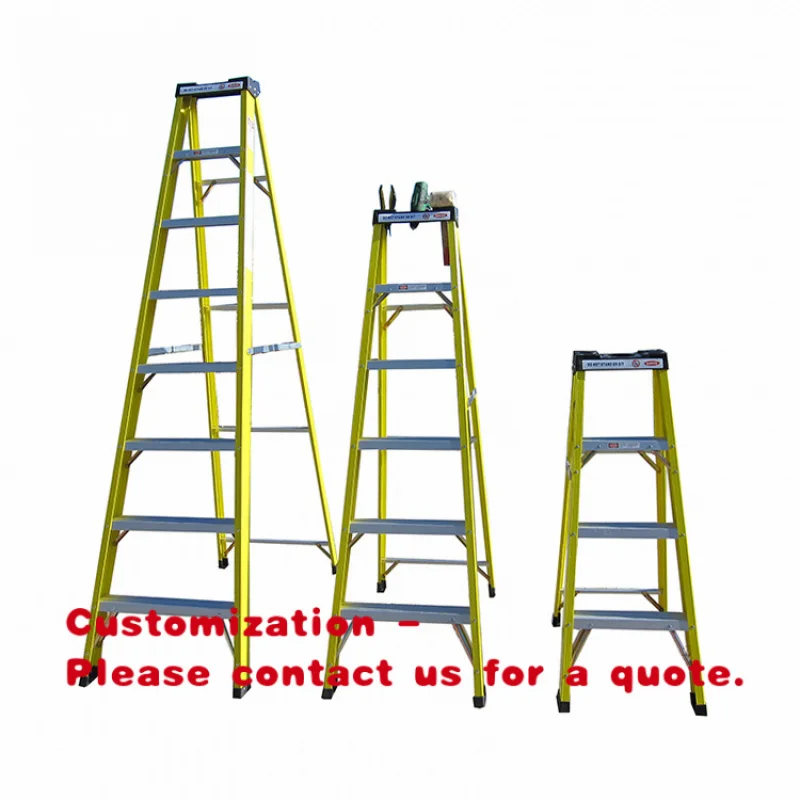 custom.High Quality 300 lb Load Capacity Fiberglass Step Ladder Modern Design Apartment Warehouse Workshop EN131 Ce
