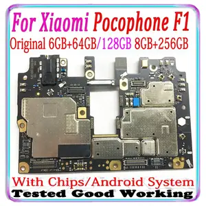 Bilashmart 256GB Global Version Xiaomi Pocophone Poco F1 Motherboard 128GB 64G Logic board Unlocked Mainboard Android OS Plate
