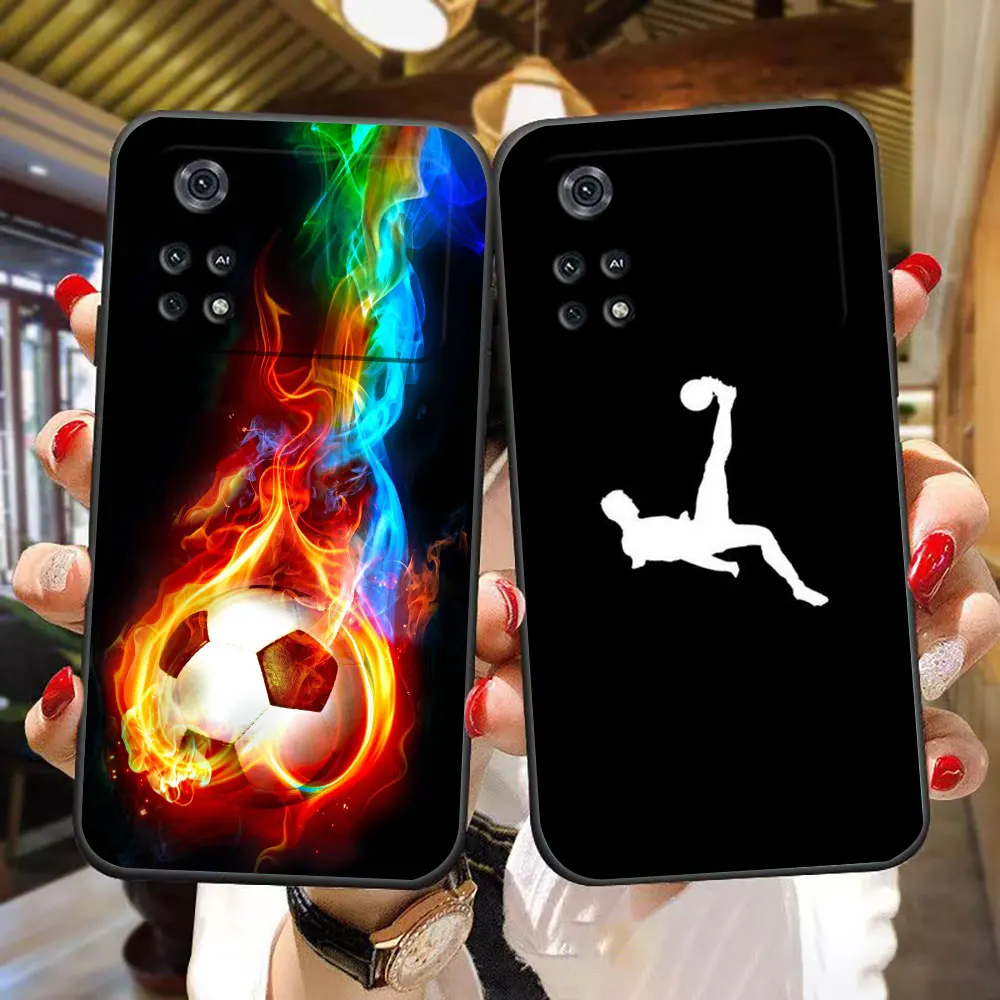 Football Soccer Ball Lover Phone Case For Xiaomi 10T 11 11T 12T 13 13T 14 Poco X5 X4 X3 M6 M5 M4 M3 F6 F5 F4 F3 GT Pro NFC Case