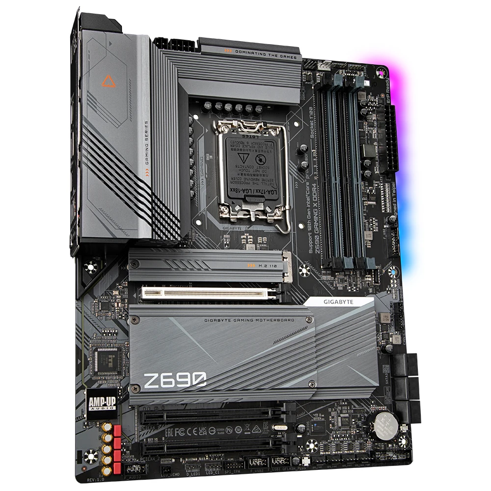 Imagem -05 - Gaming x Placa-mãe Usada Intel Soquete Lga1700 Chipconjunto Intel Z690 Suporte a Cpu I712700k x Memória Ddr4 192gb Atx Gigabyte-z690