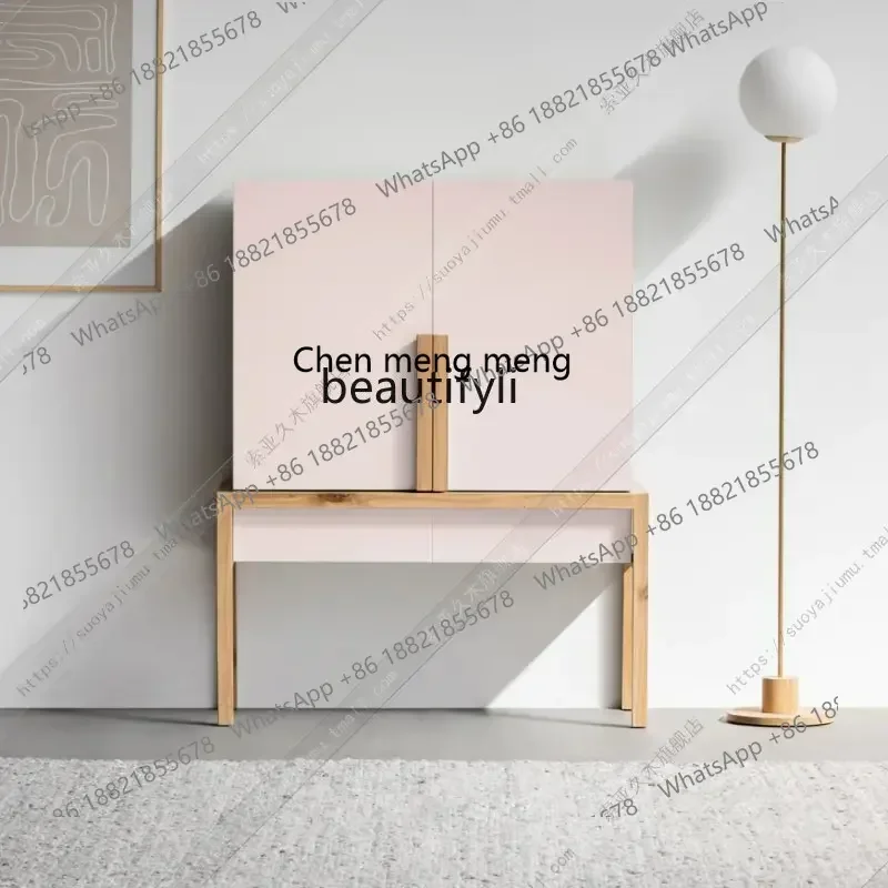 zq Personalized Wall High Cabinet Living Room Locker Curio Cabinet Nordic Model House High CabinetK182
