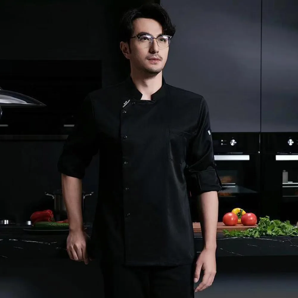 2025 Autumn/Winter Long-Sleeve Chef Jacket for Bakers - Men's Baking Workwear for Western Restaurants & Hotels