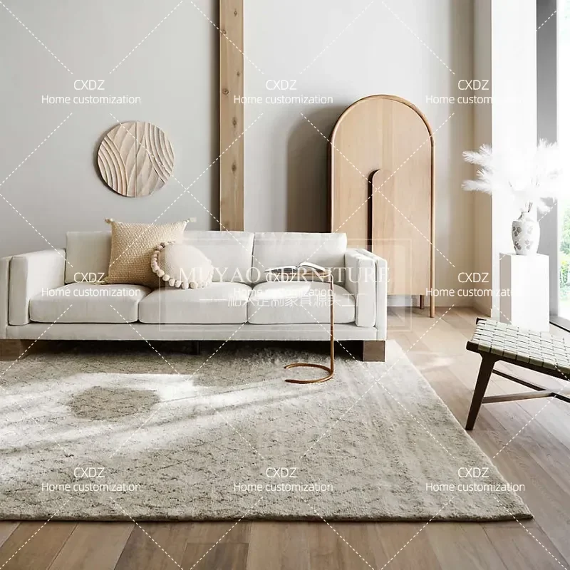 Nordic Simple Solid Wood Double Door Wardrobe Log Color Arched Design Modern Children's Storage Cabinet Bedroom Furniture
