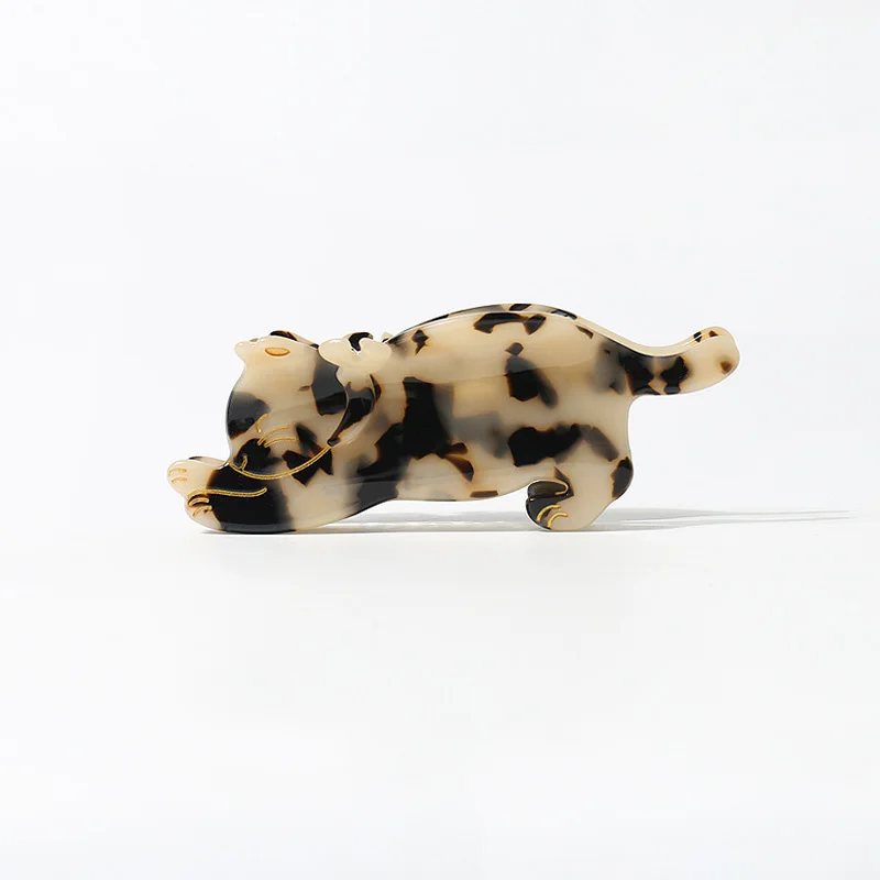 1pc Advanced Ins style leopard print cat hair clip, feminine hair accessories, hair clip, female back of the head shark clip