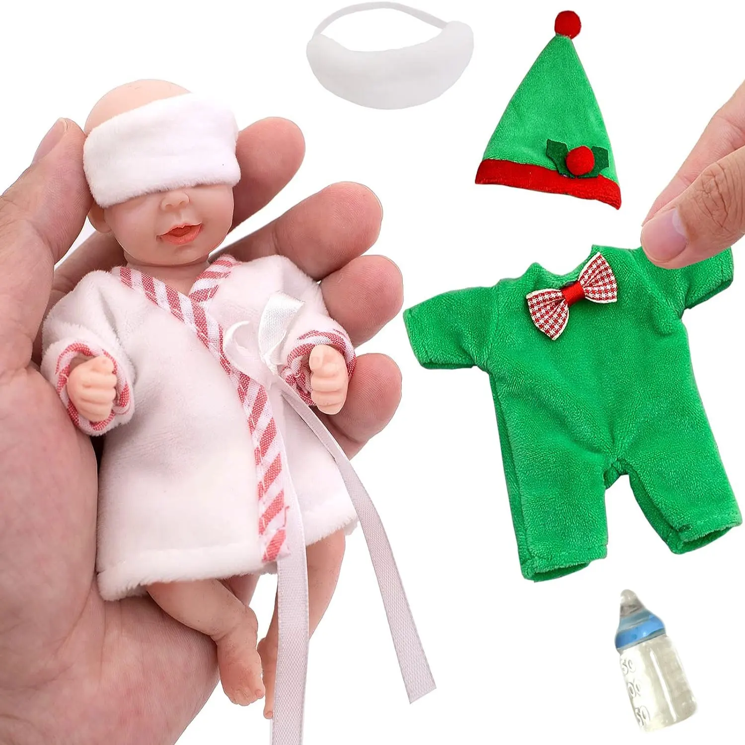 15 CM Schattige Mini Palm Hele Siliconen Pop Full Body Zachte Siliconen Reborn Poppen Speelgoed Voor Kinderen Kerstcadeau Corpo de Siliconen