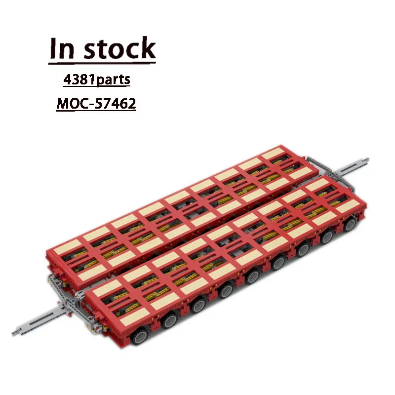 MOC-57462 Large Modular Platform Trailer Building Blocks Model 4381PartsMOC Creative Boy Kids Birthday Building Blocks Toy Gifts