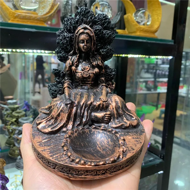 Natural Crystal Forest Princess Resin Ball Support Mineral Display stand