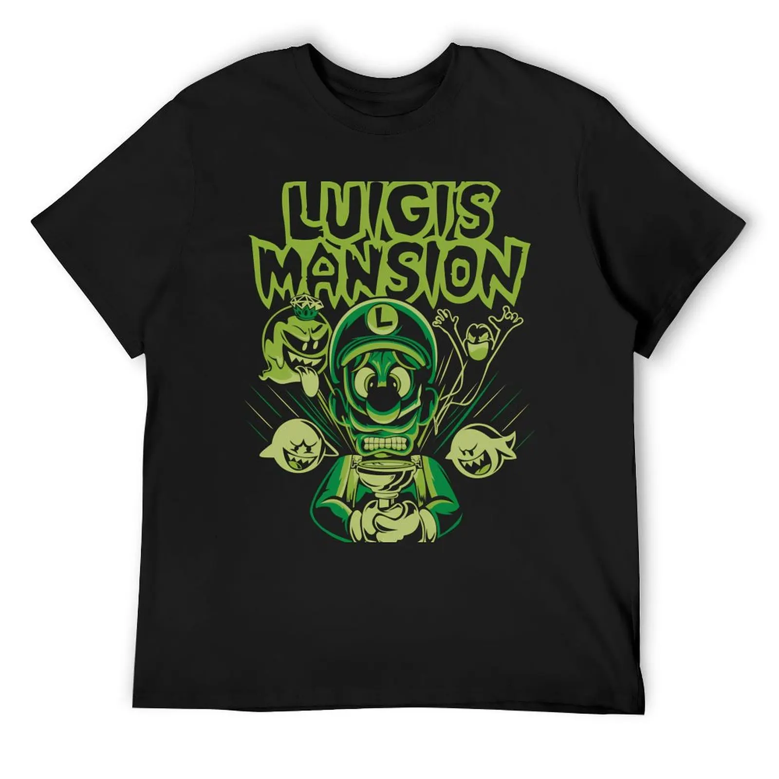 

LuigisMansion Retro Video Game T-Shirt Clothing fashion shirts Short sleeve tee cheap stuff Men's t shirts