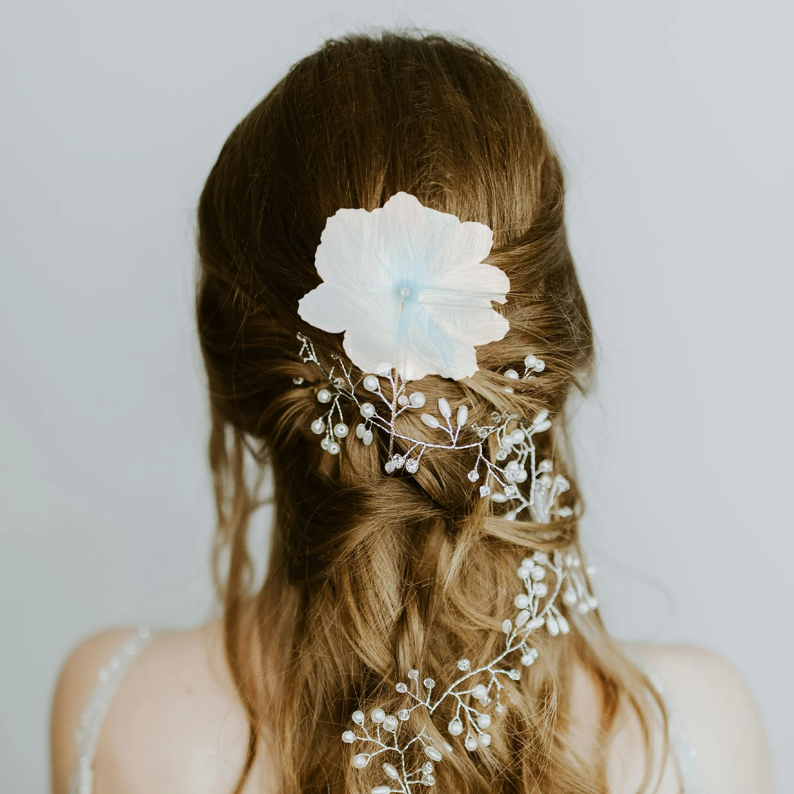 

Элегантная летняя заколка для волос с жемчугом и цветком U-образная винтажная заколка с цветочным принтом в китайском стиле, аксессуары для волос ханьфу, заколка для волос на свадьбу, выпускной