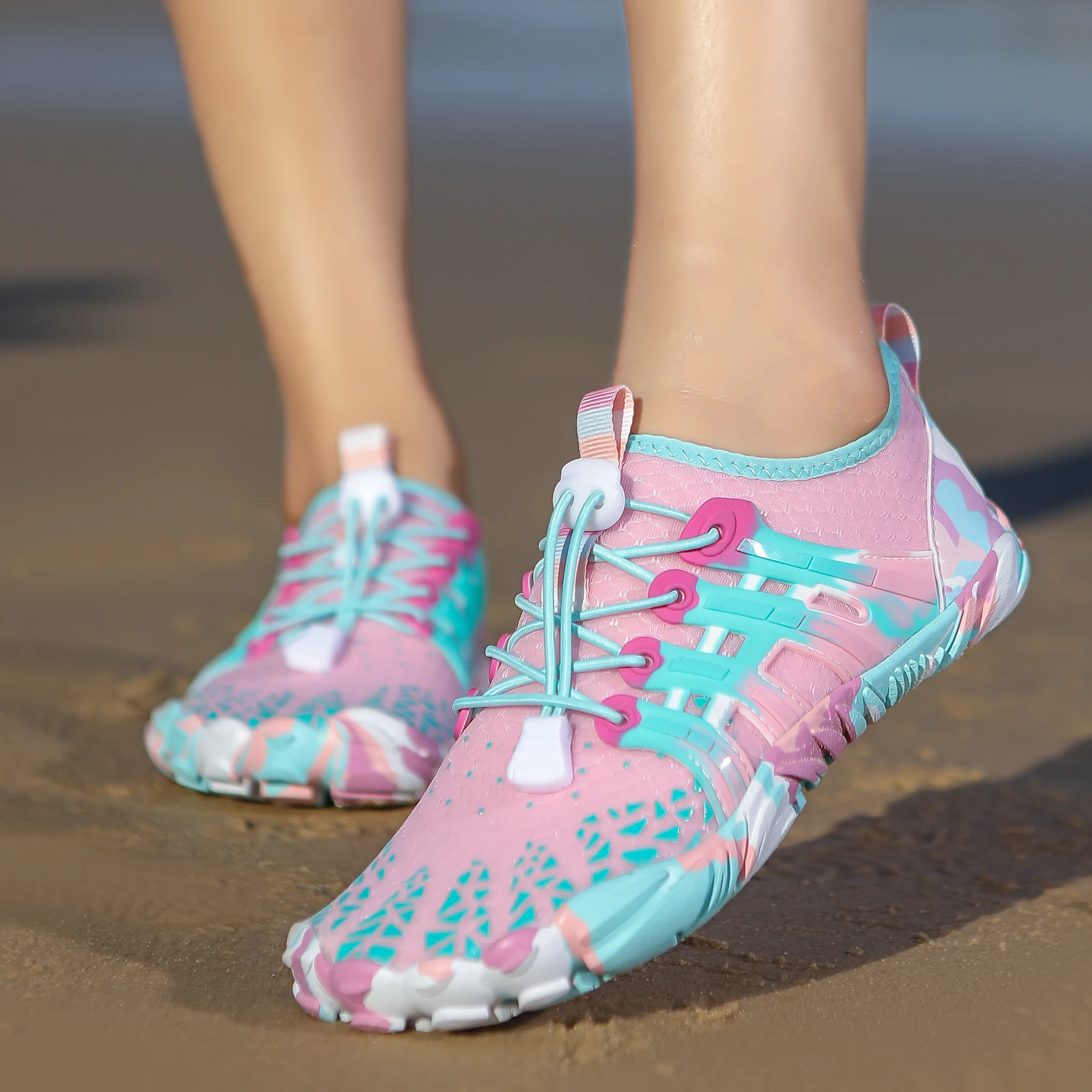 Waterschoenen Voor Dames, Lichte Zachte Strandschoenen, Antislip-Sneldrogende Sportschoenen, Indoor Yoga Fitnessschoenen, Zwemmen, Waden