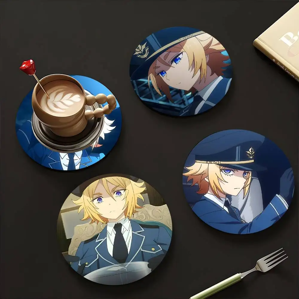 1pc Chris Westland Vermeil In Gold Wooden Coaster Colour Printing Cup Mat Home Desk Decoration Gifts