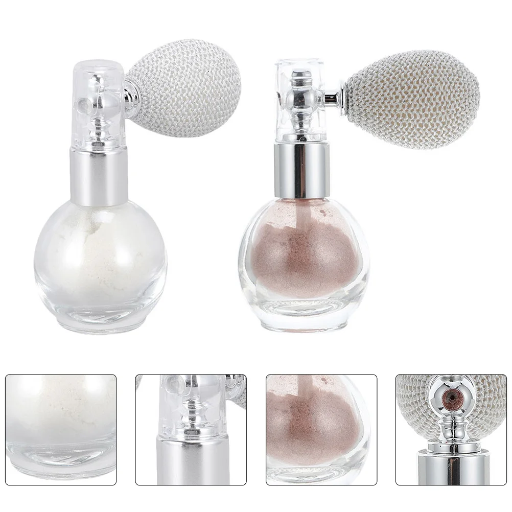 2 個グリッタースプレーボトル高光沢パウダースプレーヤー顔ボディハイライターメイクアップアクセサリースパークリングパウダースパンコールスプレーヤー