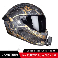 for RUROC Atlas 3.0/4.0 Custom Aluminium Helmet Chin Mount for GoPro Hero 12 11 10 Insta360 X4 AcePro DJI Action 5Pro 4 Camera