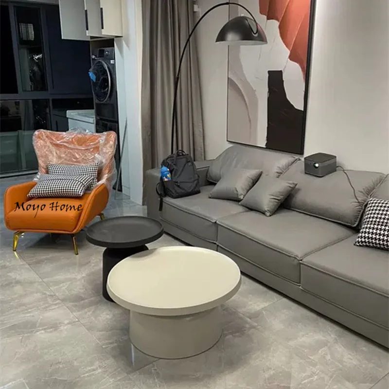 Nordic Metal Coffee Table Creative Small Apartment Living Room Iron Small Round Table Simple Sofa Side Table Dropshipping