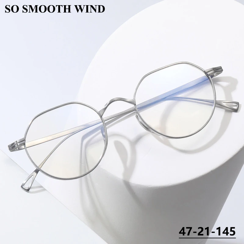 

Round Pure Titanium Glasses Frame Men KMN9916 Women Fashion Eyeglasses Ultralight Japanese Handmade Eyewear Myopia Presbyopia