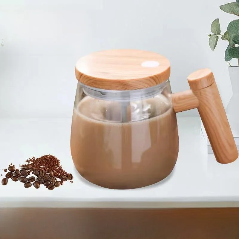

Japanese Style Automatic Glass Mug Quick Dissolving Coffee Milk Powder Honey Medicine Rotating Stirring Cup