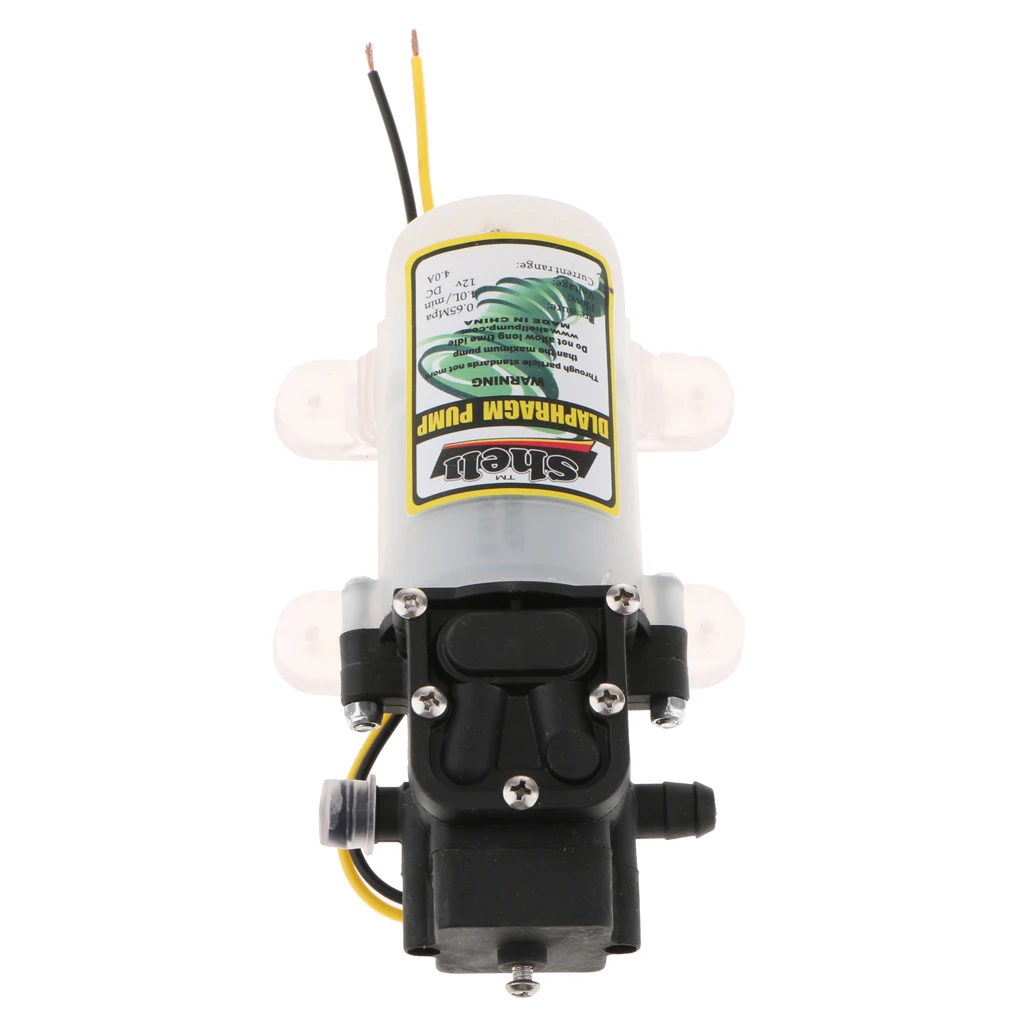 12V DC Fresh Water Pressure Diaphragm Pump Self Priming Sprayer Pump with Pressure Switch 2 L/Min 4bar