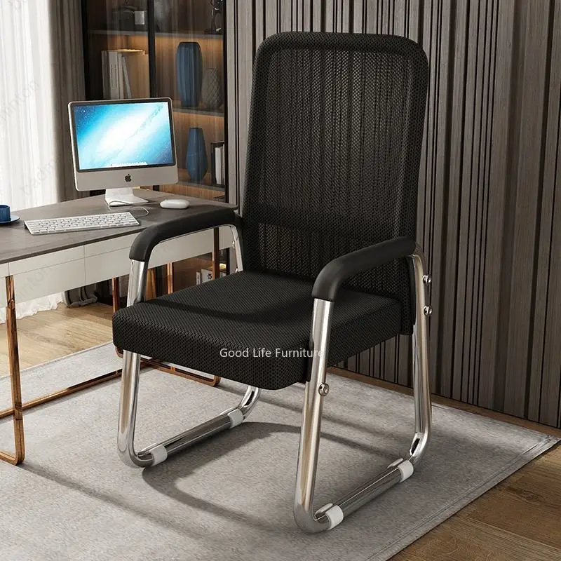 Home Chair Computer Chair Office Meeting Room Backrest Stool Leisure Student Dormitory Desk Chair Comfortable Long Sitting