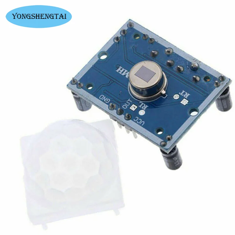 Módulo Detector de movimiento para arduino, piroeléctrico Sensor infrarrojo, ajuste de HC-SR501, SR501, 5 piezas