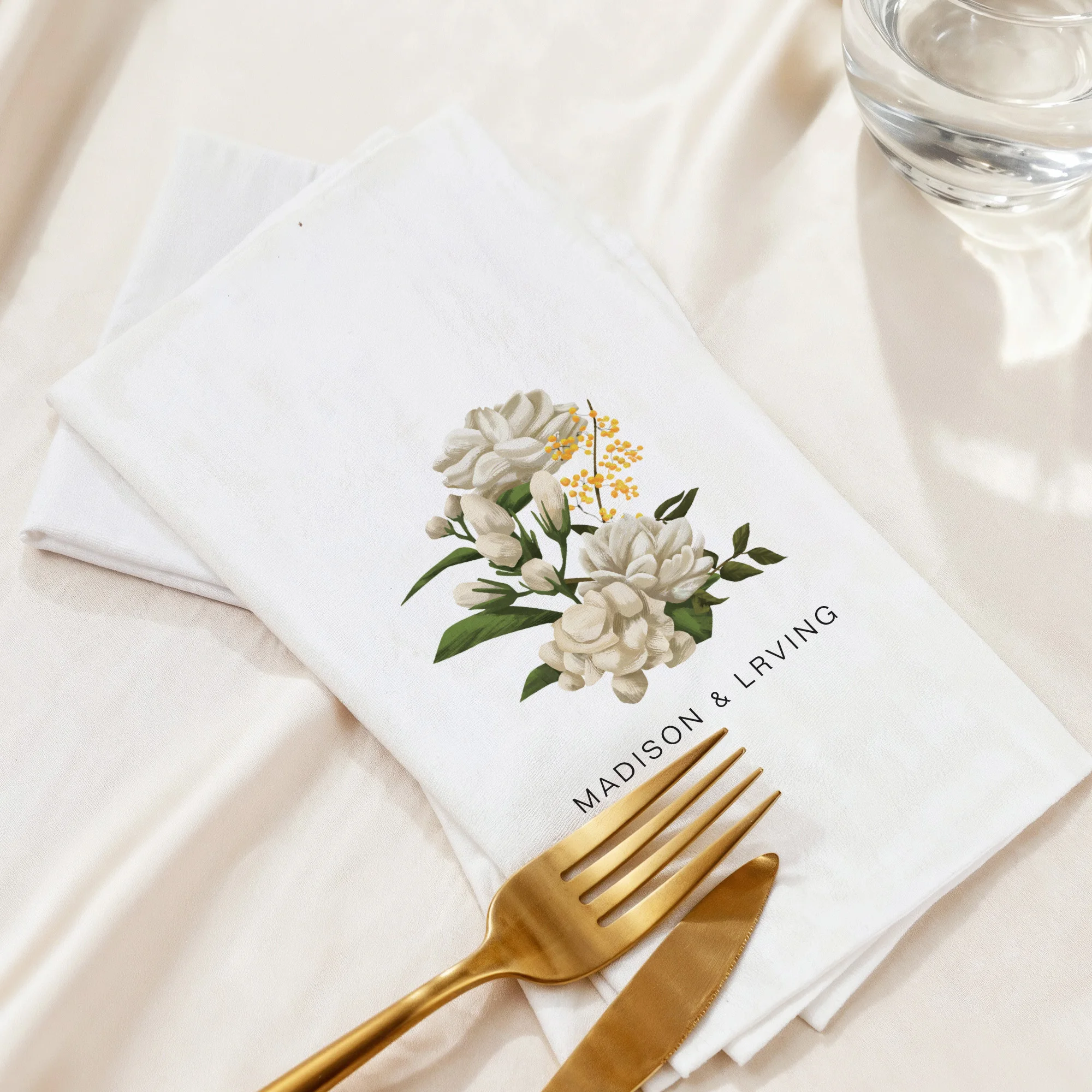 Custom Guest Towels Linen Feel paper Personalized Wedding Rectangle Napkins Disposable Party Decor For Bridal Shower Birthday view 3