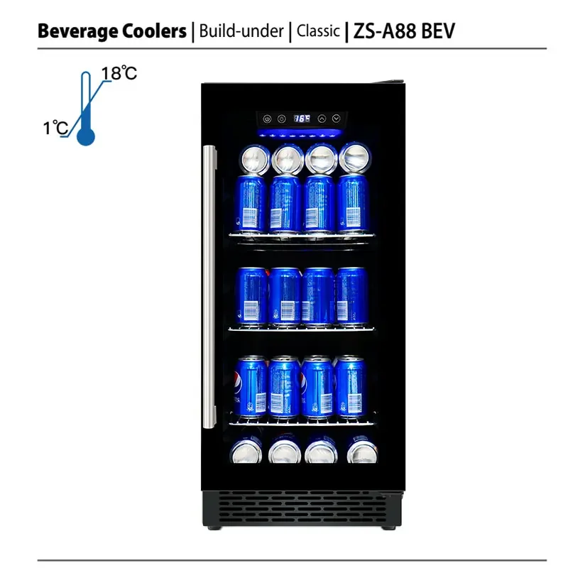 Small Drink Bar Fridge Custom Refrigerators Glass Door Beverage Cooler Wine/Beer Storage Cabinet