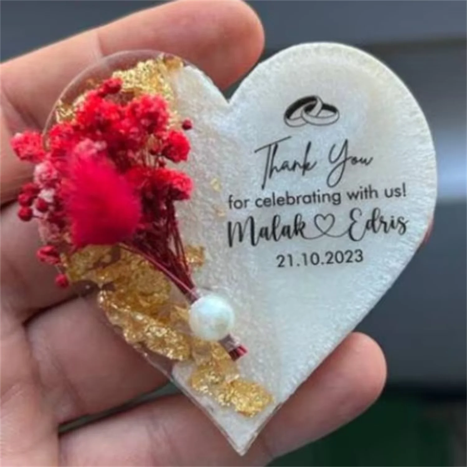 Personalized Birthday & Wedding Magnet Favors - Keepsake Gifts for Guests, Perfect for 1st, 40th, 50th, 60th, 70th Milestone Cel - view 4