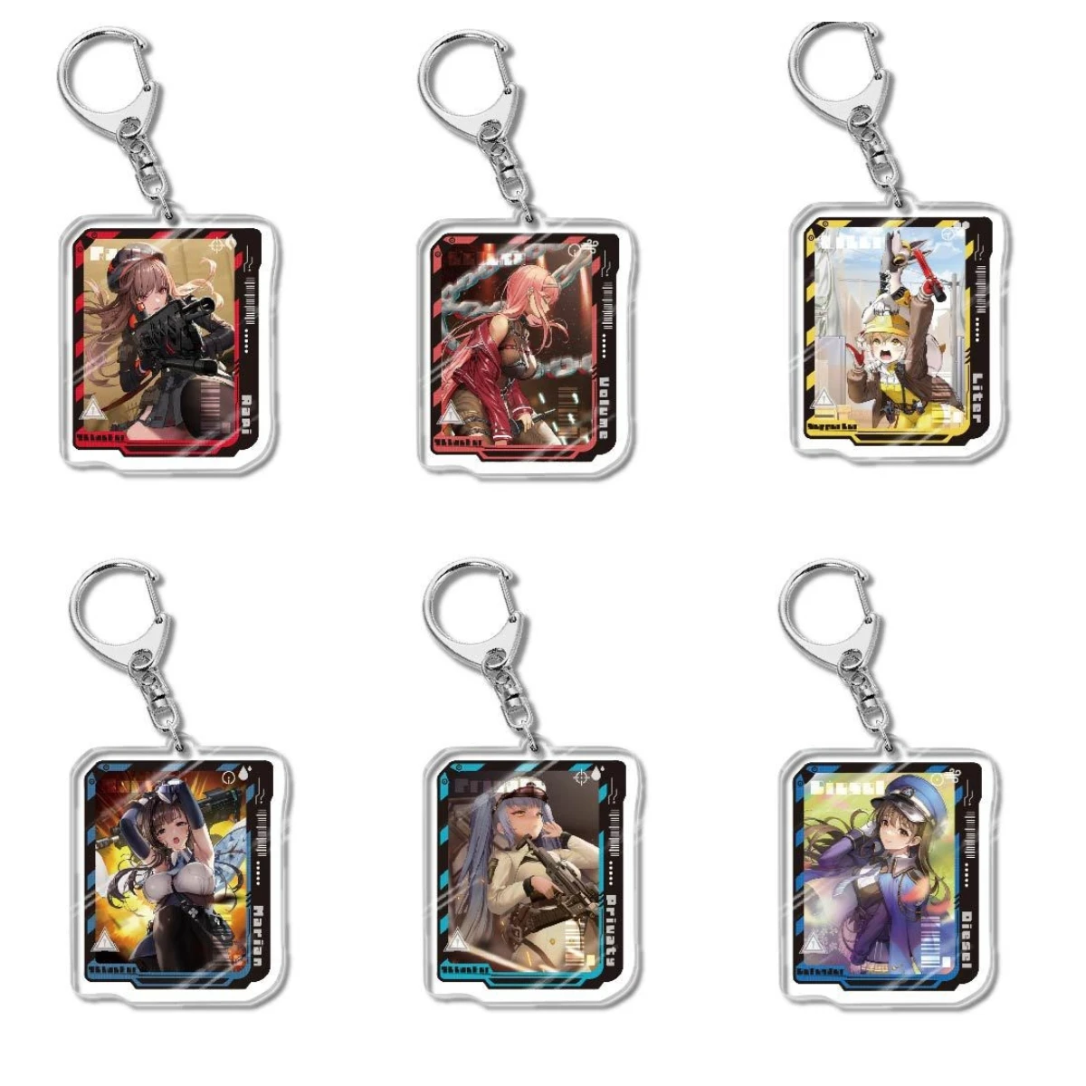 Anime Goddess Of Victory NIKKE 6cm Alice Snow White Acrylic Keyring  Fashion friend Cheistmas gifts