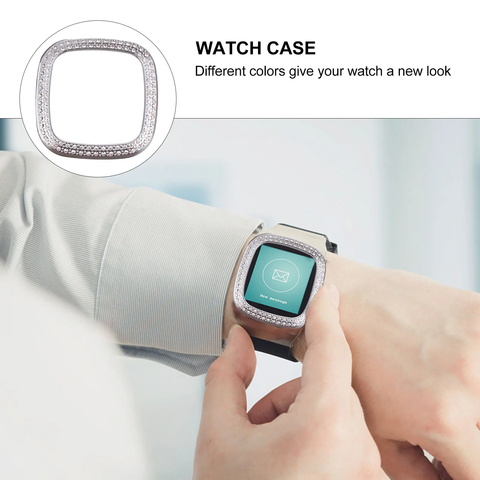 

Smart Watch Protective Cover Watch Case Compatible For Fitbit Versa3 Sense Full Coverage Scratch Resistant Dirt Proof Easy