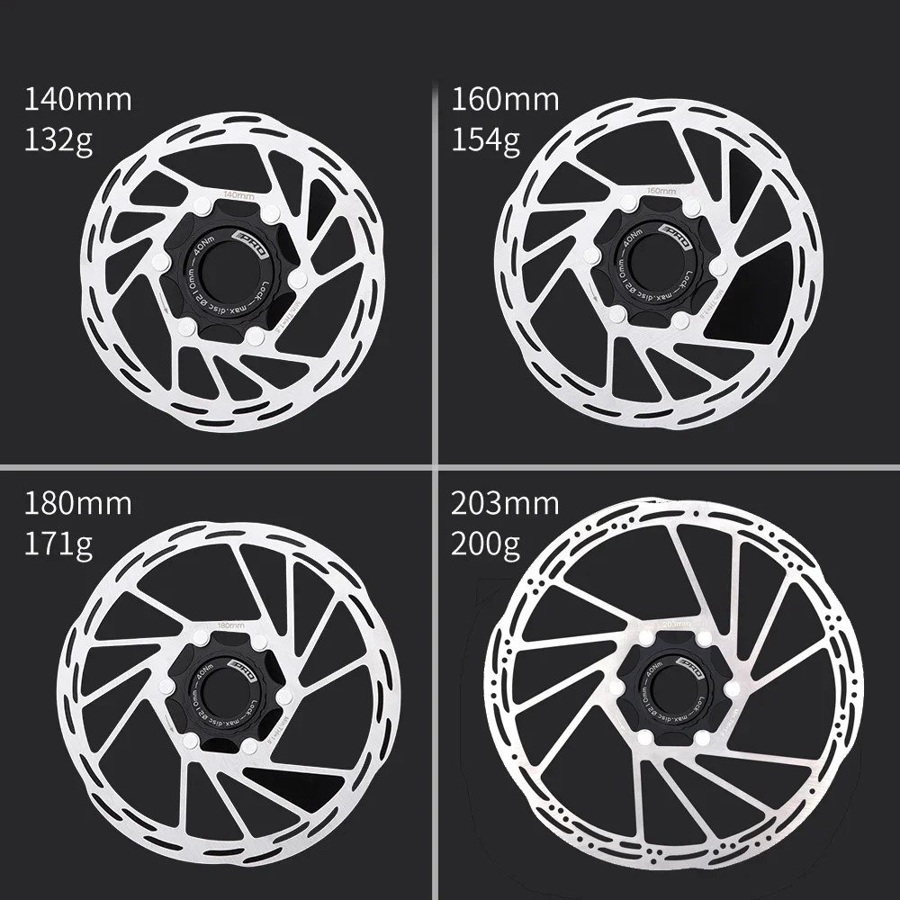 Bicycle Centerlock Rotor Durable Bicycle Disc Brake Rotor 140/160/180/203mm Road MTB Hydraulic Brakes Rotors for Shimano