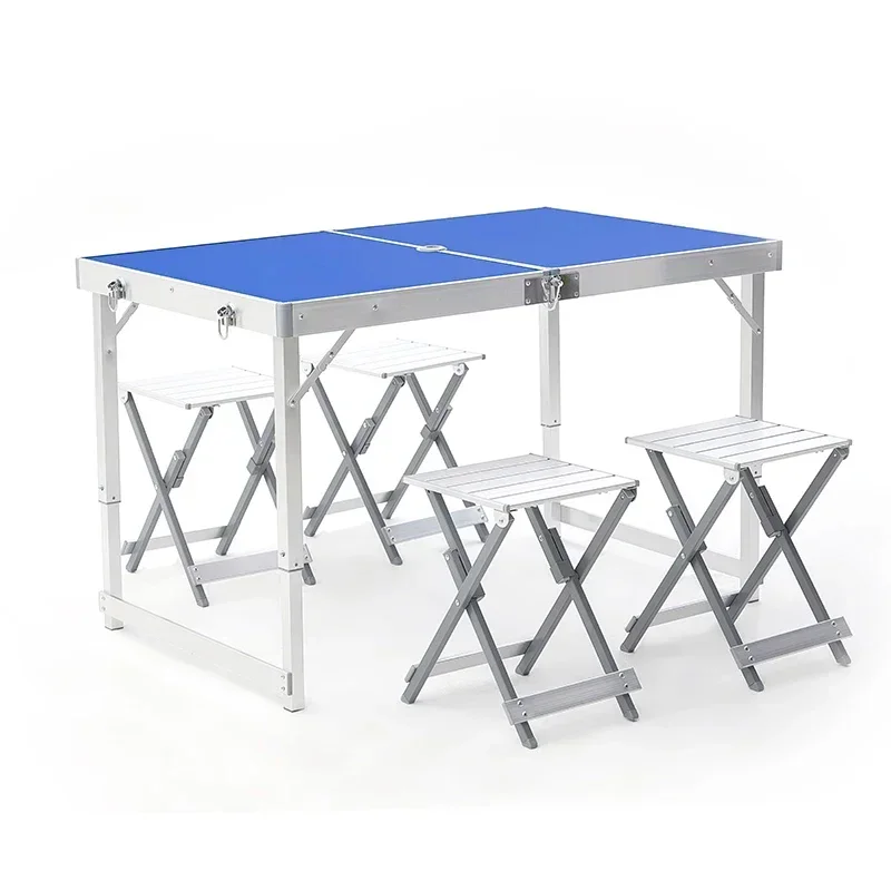 

Outdoor Folding Tables and Chairs Aluminum Alloy Portable Barbecue Self-Driving Tour round Picnic Table Industry Car Table